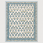 Azure Heritage Floral Table Cover