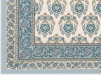 Azure Heritage Floral Table Cover