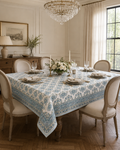Azure Heritage Floral Table Cover