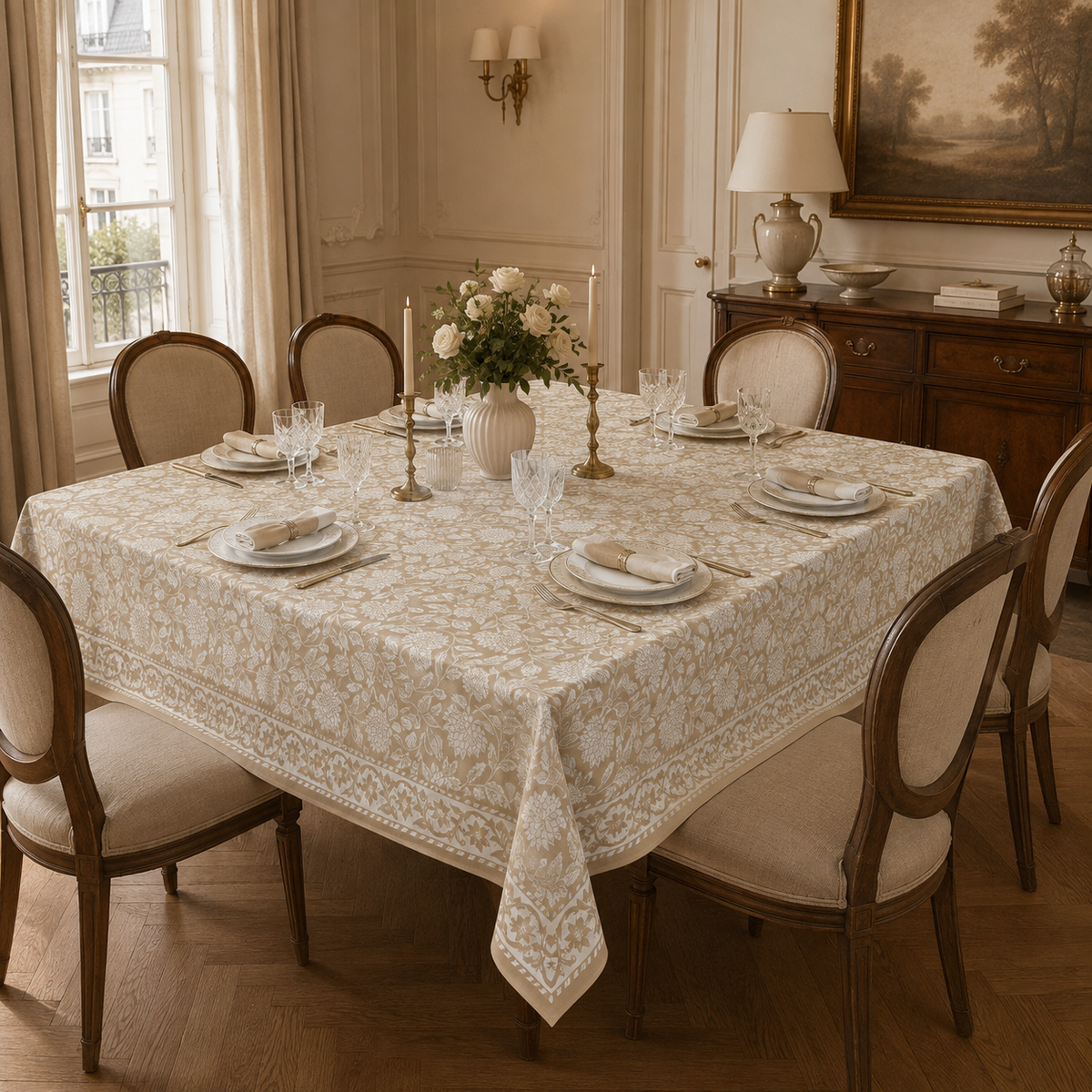 Ivory Garden Tablecloth