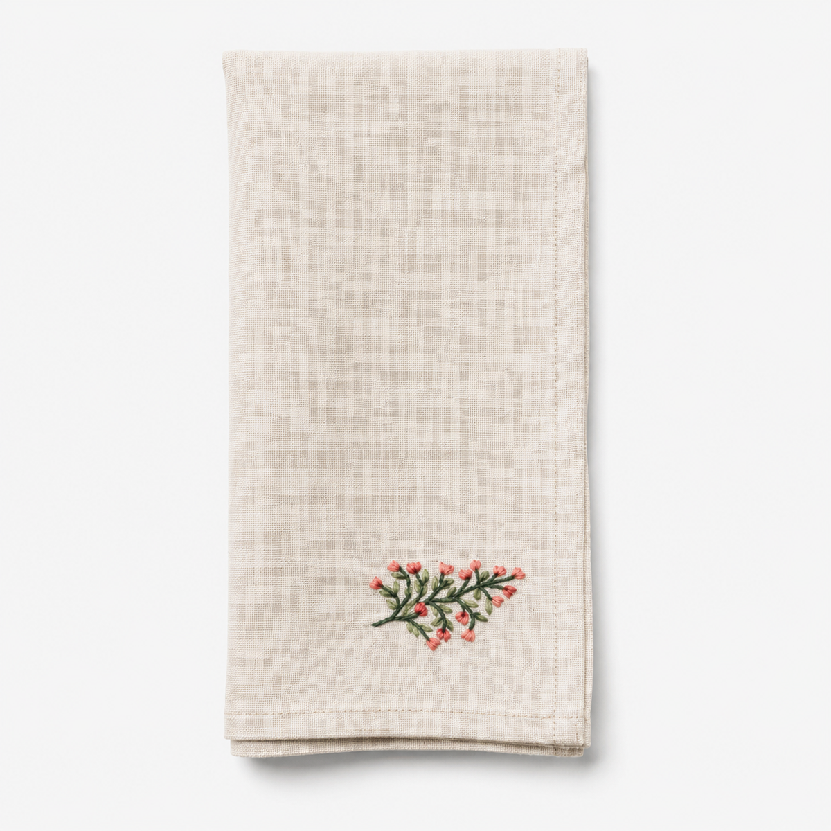 Wildflower Meadow Embroidered Placemat & Napkin
