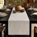 Alabaster Daisy Embroidered Runner