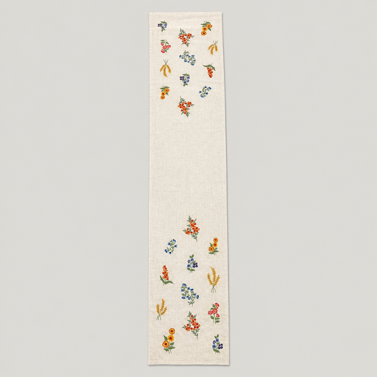 Meadow Sprig Embroidered Runner