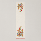 Scarlet Bloom Embroidered Table Runner