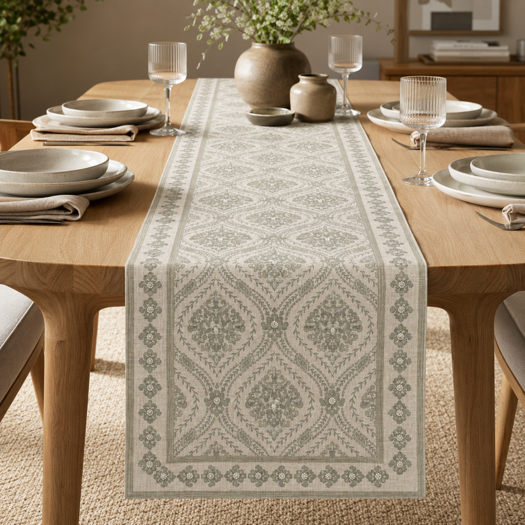 Sage Heritage Table Runner