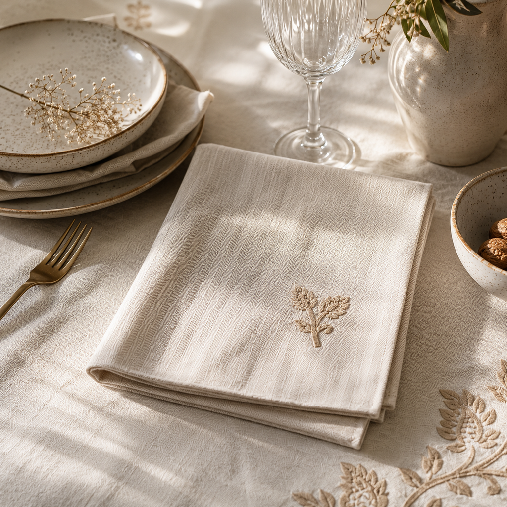 Sand Dune Vine Embroidered Placemat