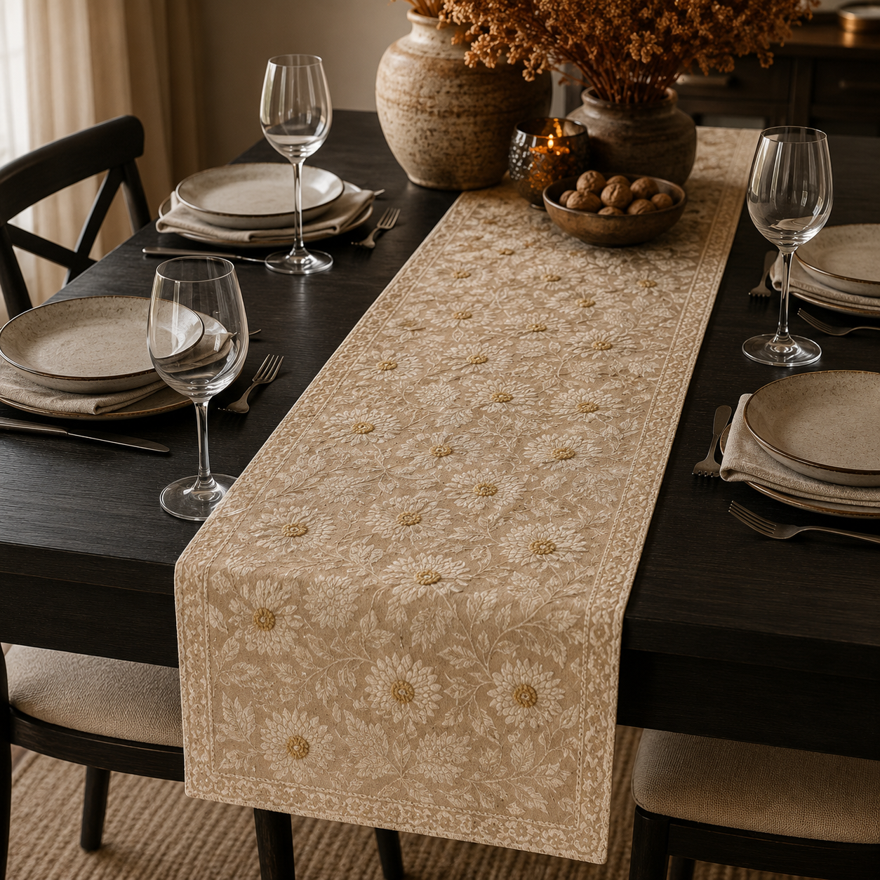 Ivory Bloom Heritage Table Runner