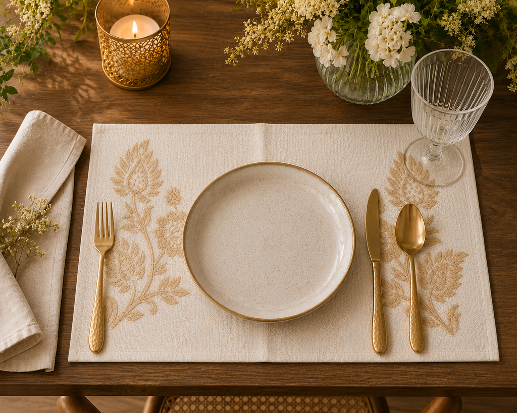 Sand Dune Vine Embroidered Placemat