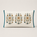 Meadow Bloom Embroidered Cushion Cover