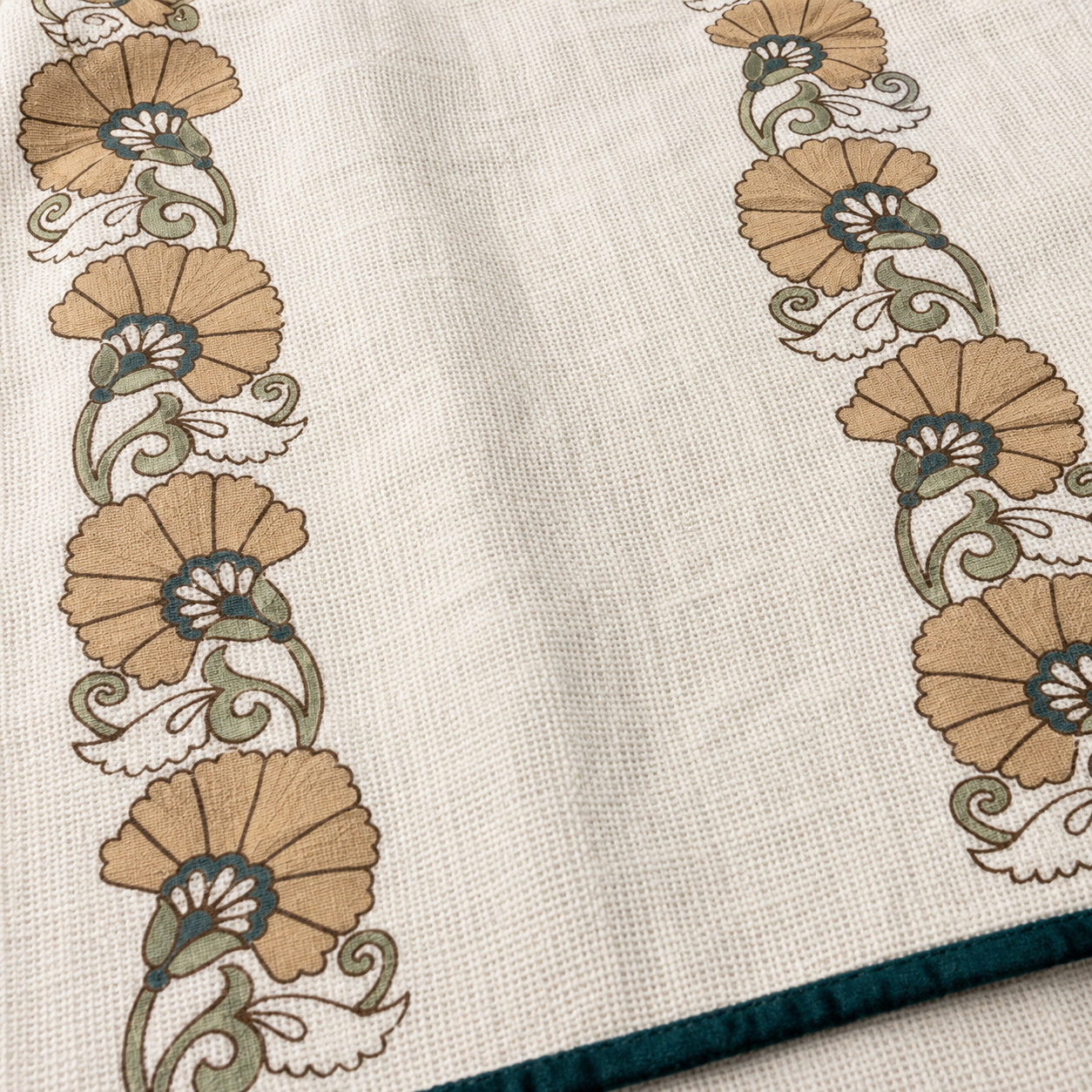 Serene Floral Border Table Runner