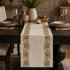 Serene Floral Border Table Runner