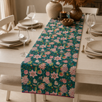 Emerald Bloom Table Runner