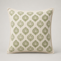Verdant Paisley Embroidered Cushion