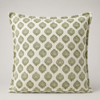 Verdant Paisley Embroidered Cushion
