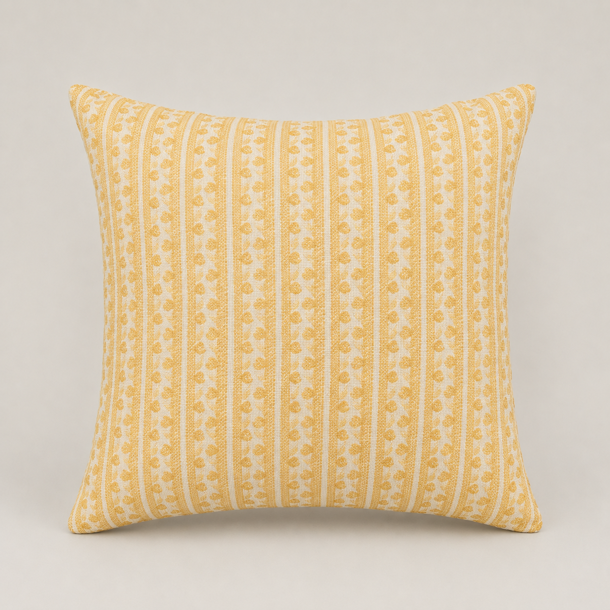 Golden Vine Floral Cushion