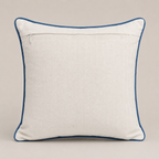 Azure Bloom Embroidered Cushion