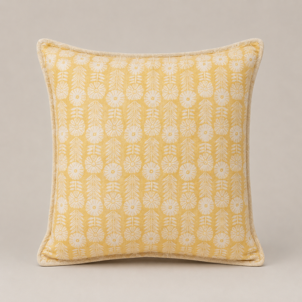 Sunlit Daisy Pattern Cushion