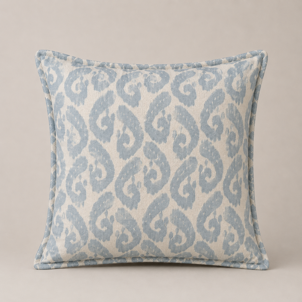 Powder Blue Ikat Cushion