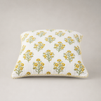 Golden Meadow Blossom Cushion