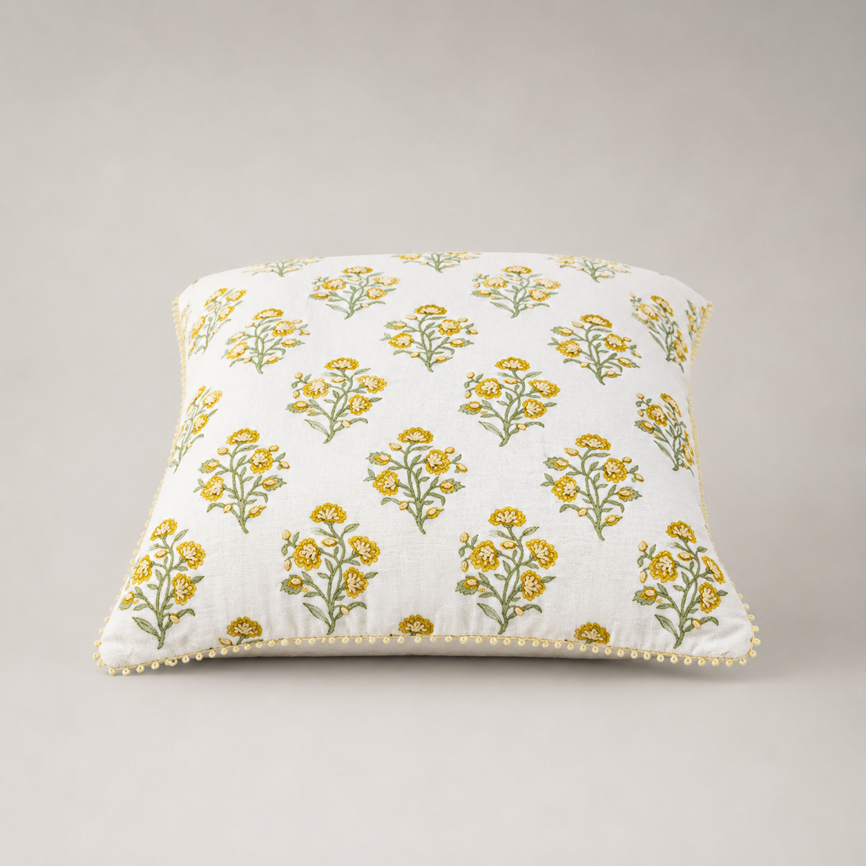 Golden Meadow Blossom Cushion