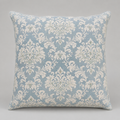 Powder Blue Damask Cushion