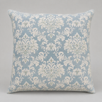 Powder Blue Damask Cushion
