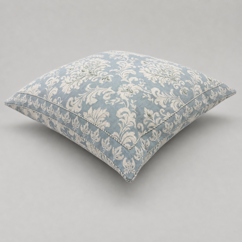 Powder Blue Damask Cushion