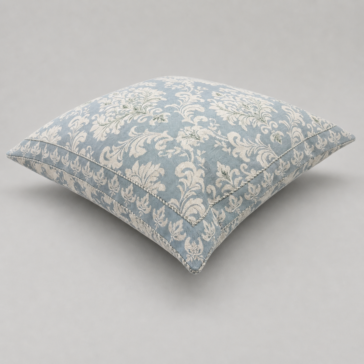 Powder Blue Damask Cushion