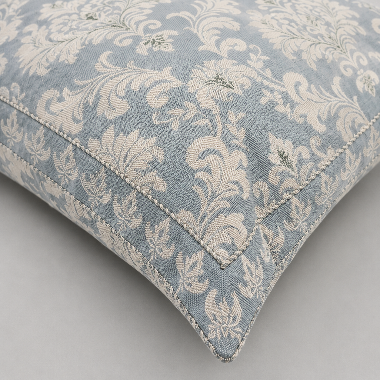 Powder Blue Damask Cushion