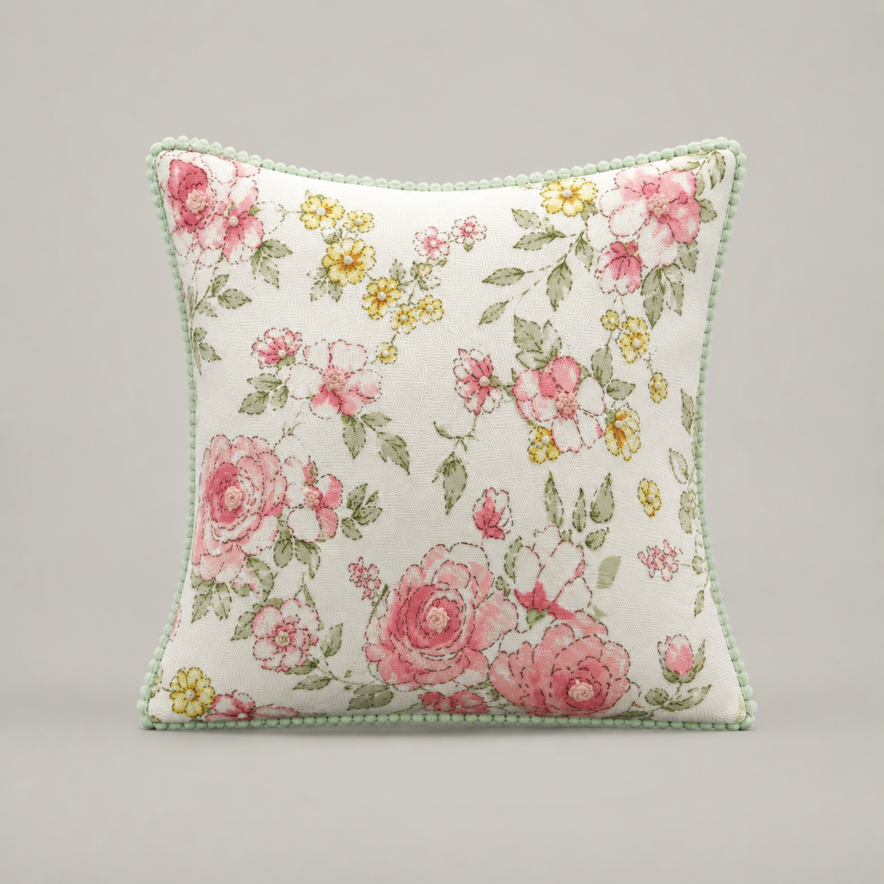 Pink Garden Blossom Cushion