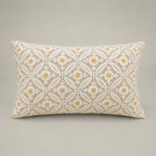 Grey Daisy Trellis Cushion