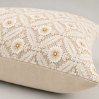 Grey Daisy Trellis Cushion