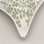 Sage Medallion Embroidered Cushion