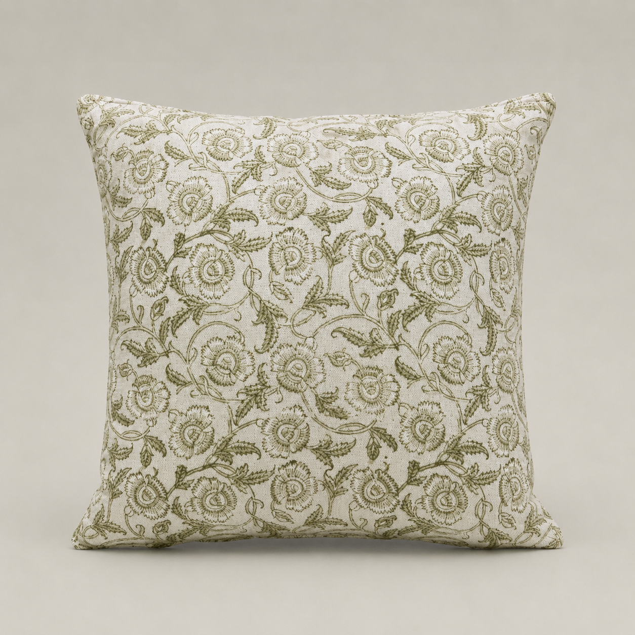 Olive Blossom Vine Cushion