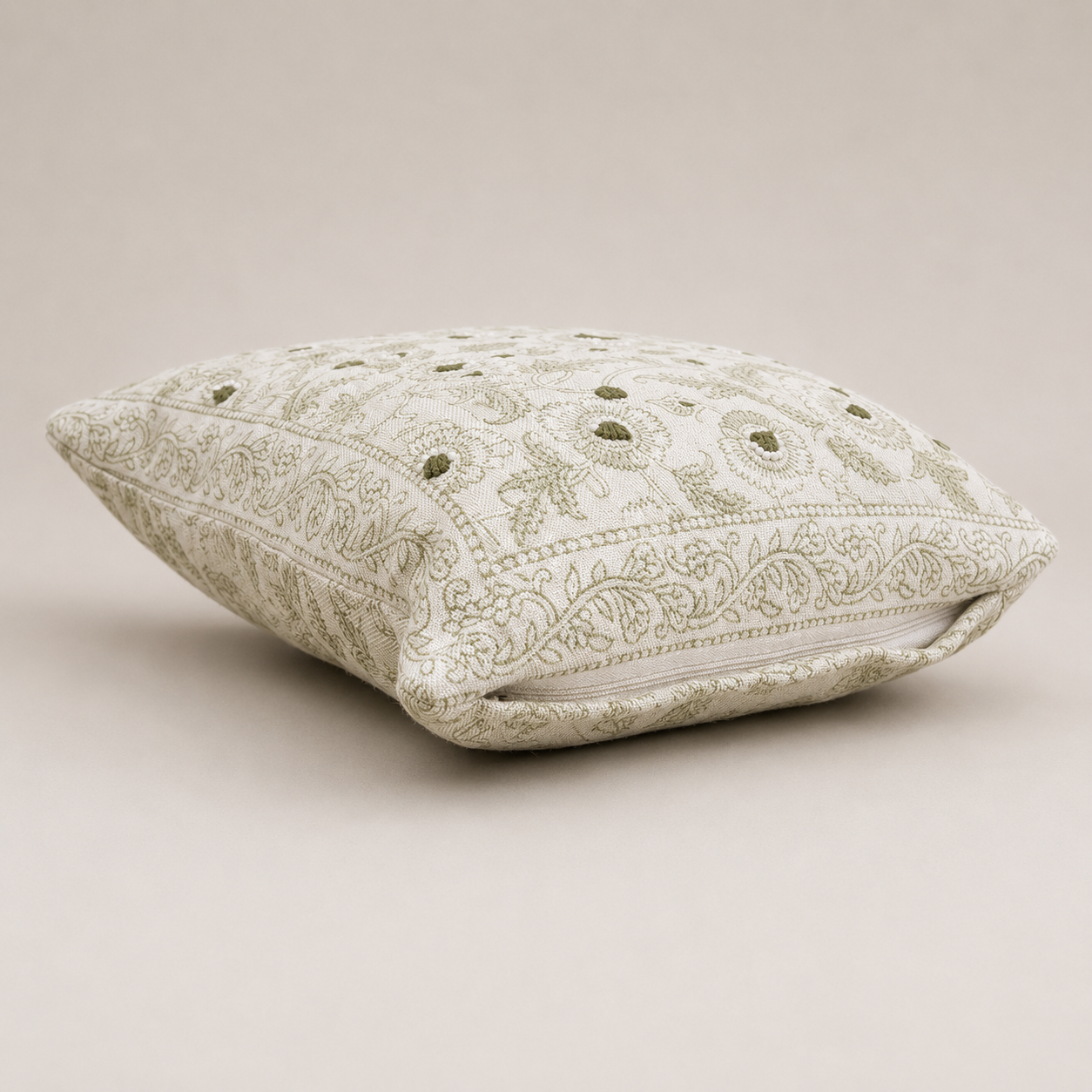 Olive Blossom Vine Cushion