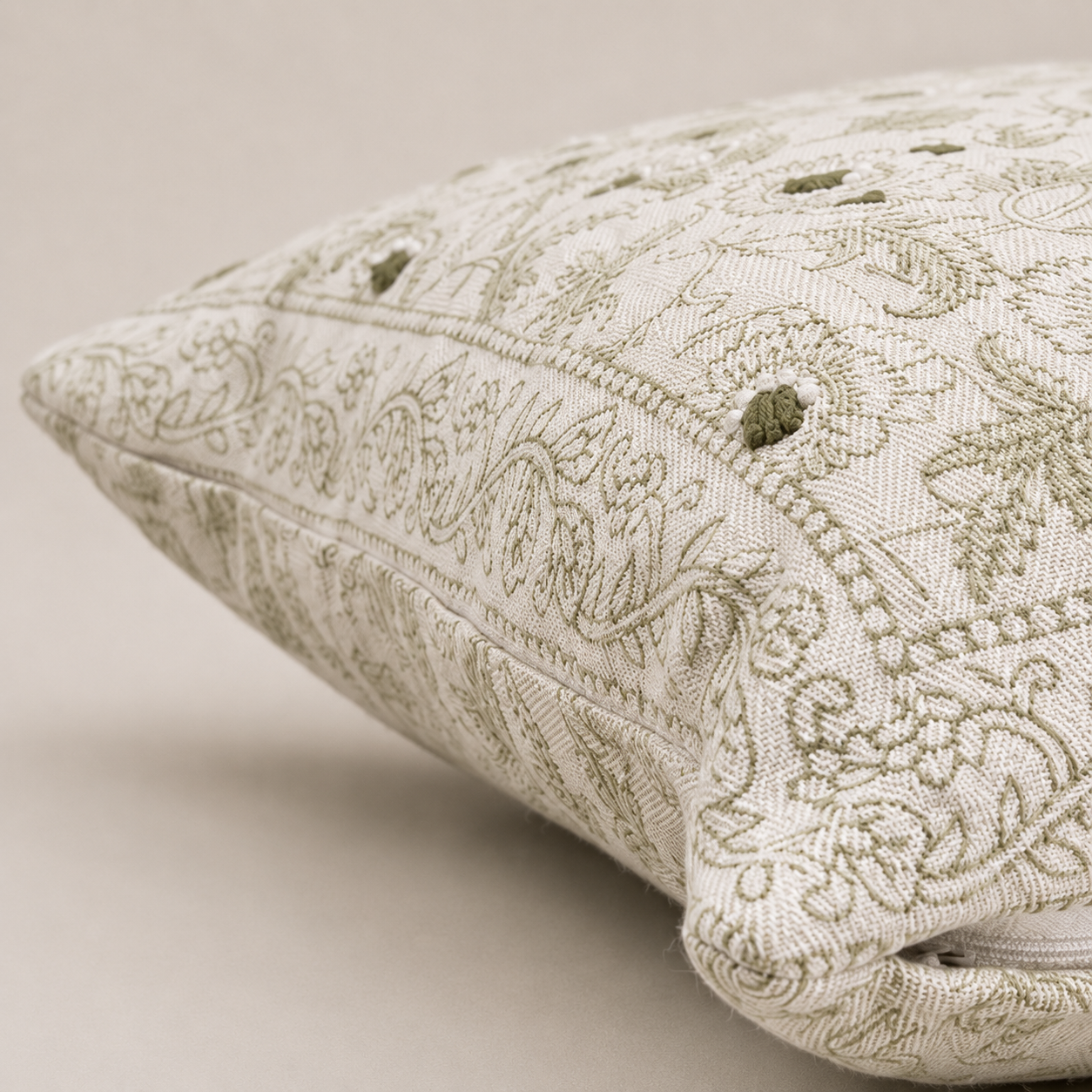 Olive Blossom Vine Cushion