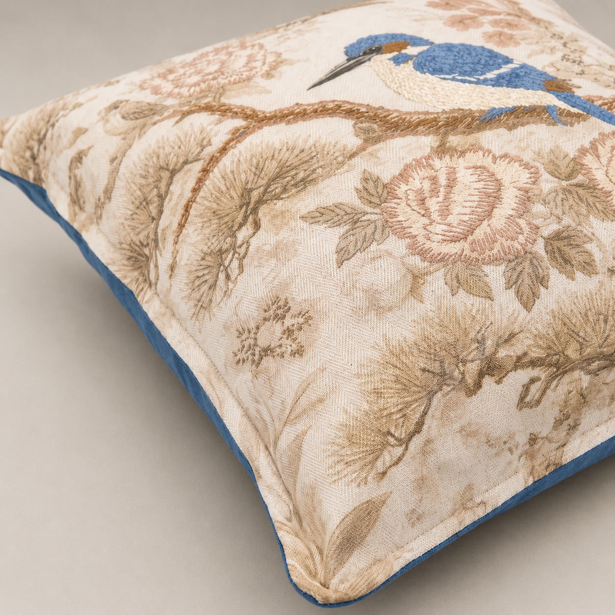Azure Songbird Garden Cushion