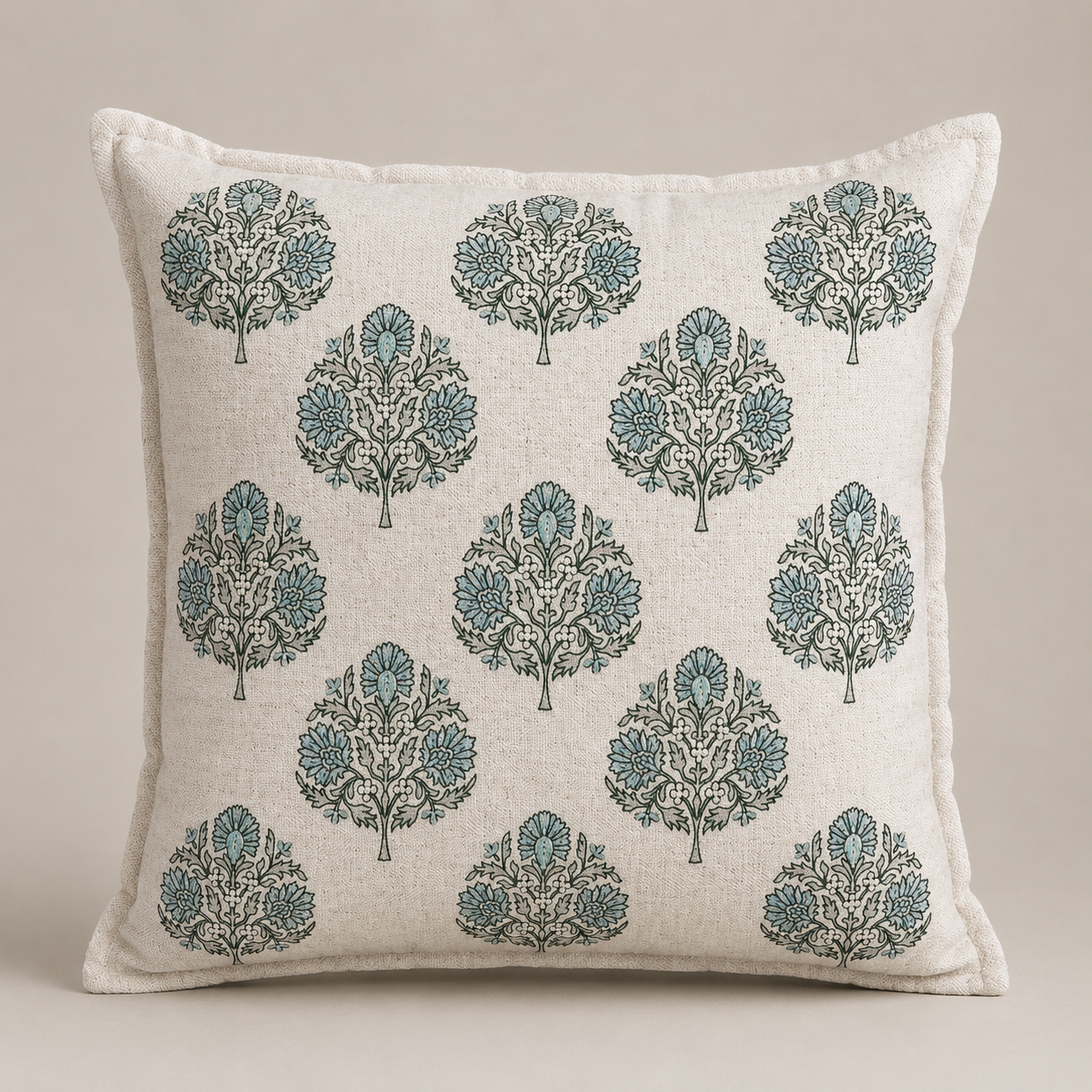 Azure Floral Buta Cushion