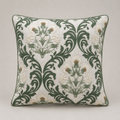 Verdant Scroll Blossom Cushion