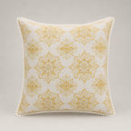 Golden Medallion Lace Cushion