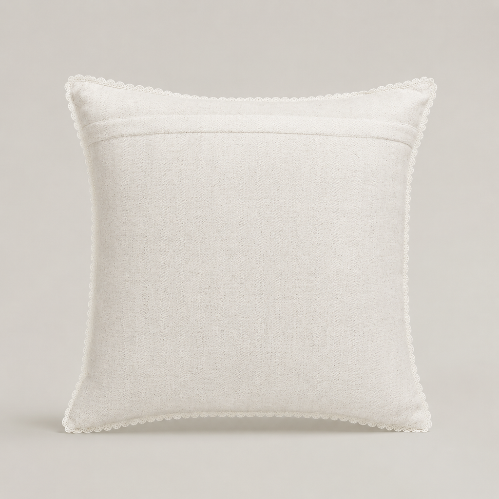 Golden Medallion Lace Cushion