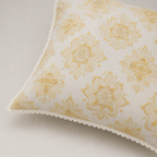 Golden Medallion Lace Cushion