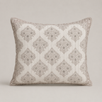 Taupe Floral Trellis Cushion