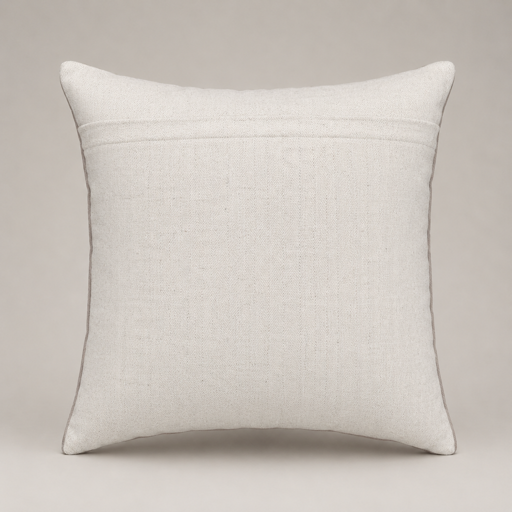 Taupe Floral Trellis Cushion