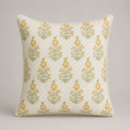 Golden Meadow Blossom Cushion