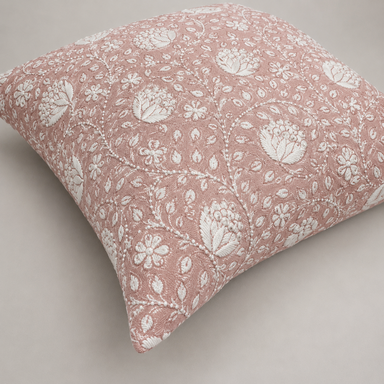 Blush Vine Paisley Cushion