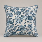 Azure Garden Bird Cushion
