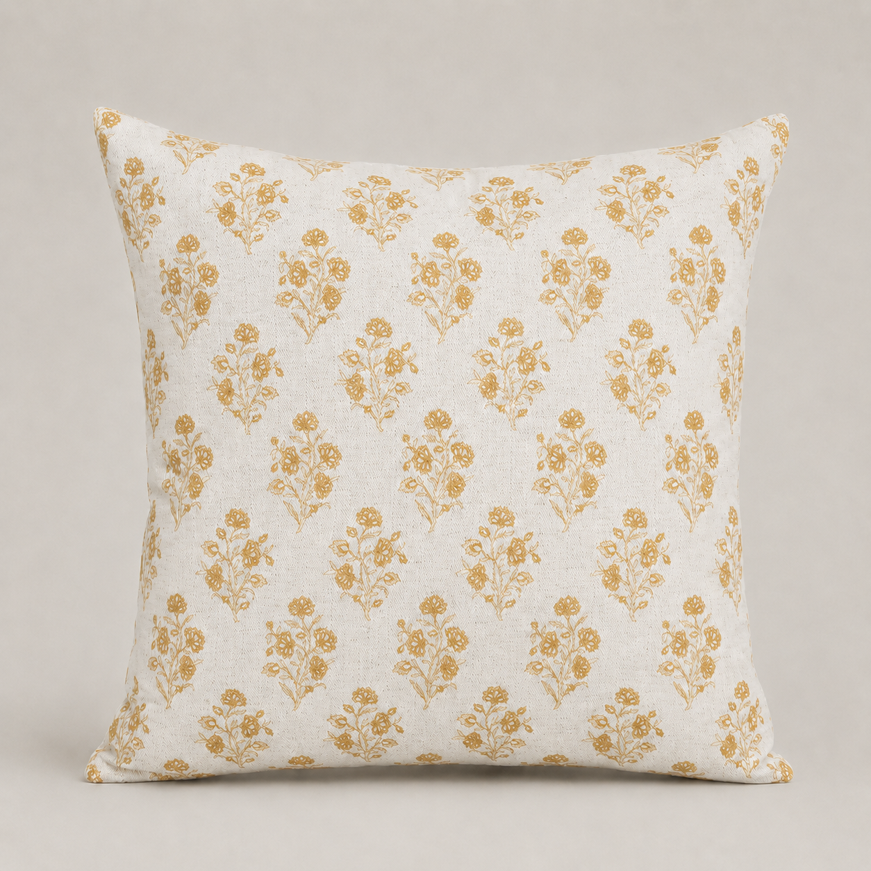 Golden Meadow Floral Cushion