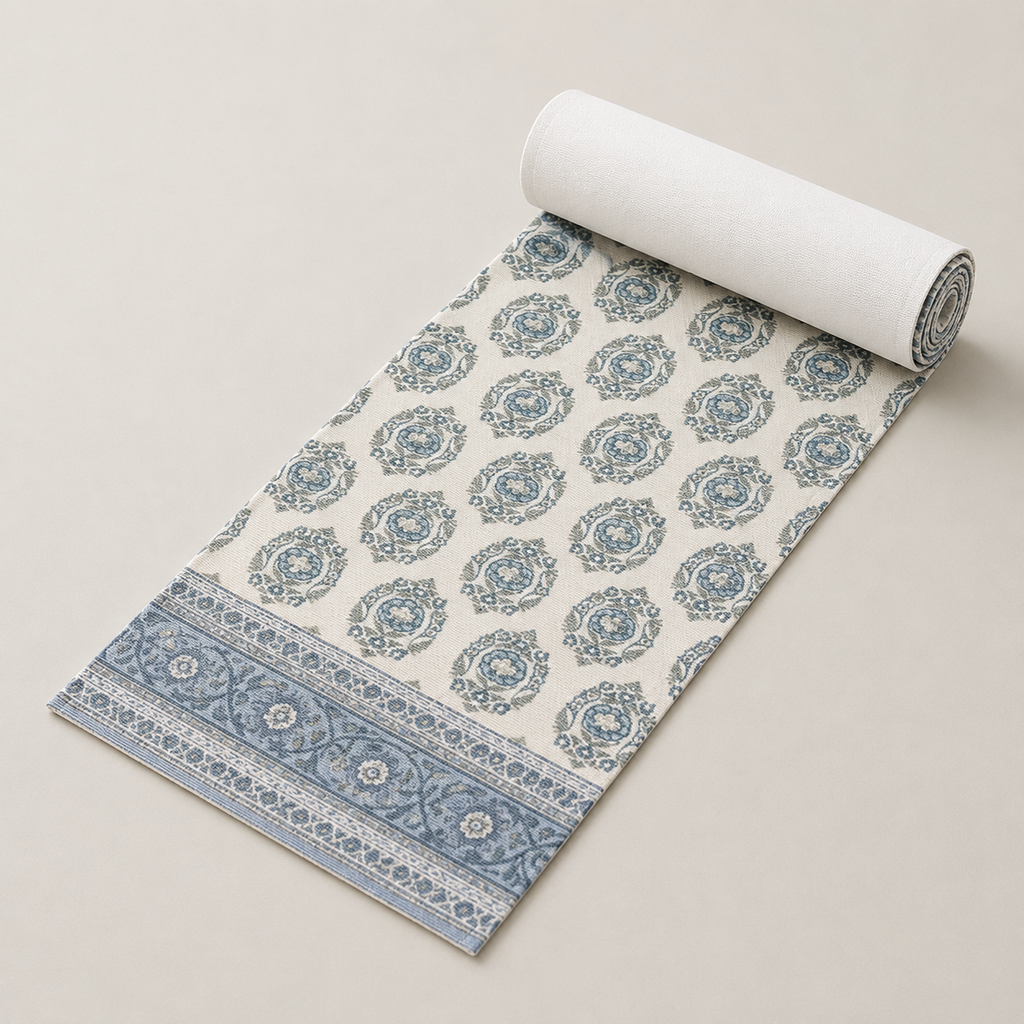 Cerulean Heritage Table Runner