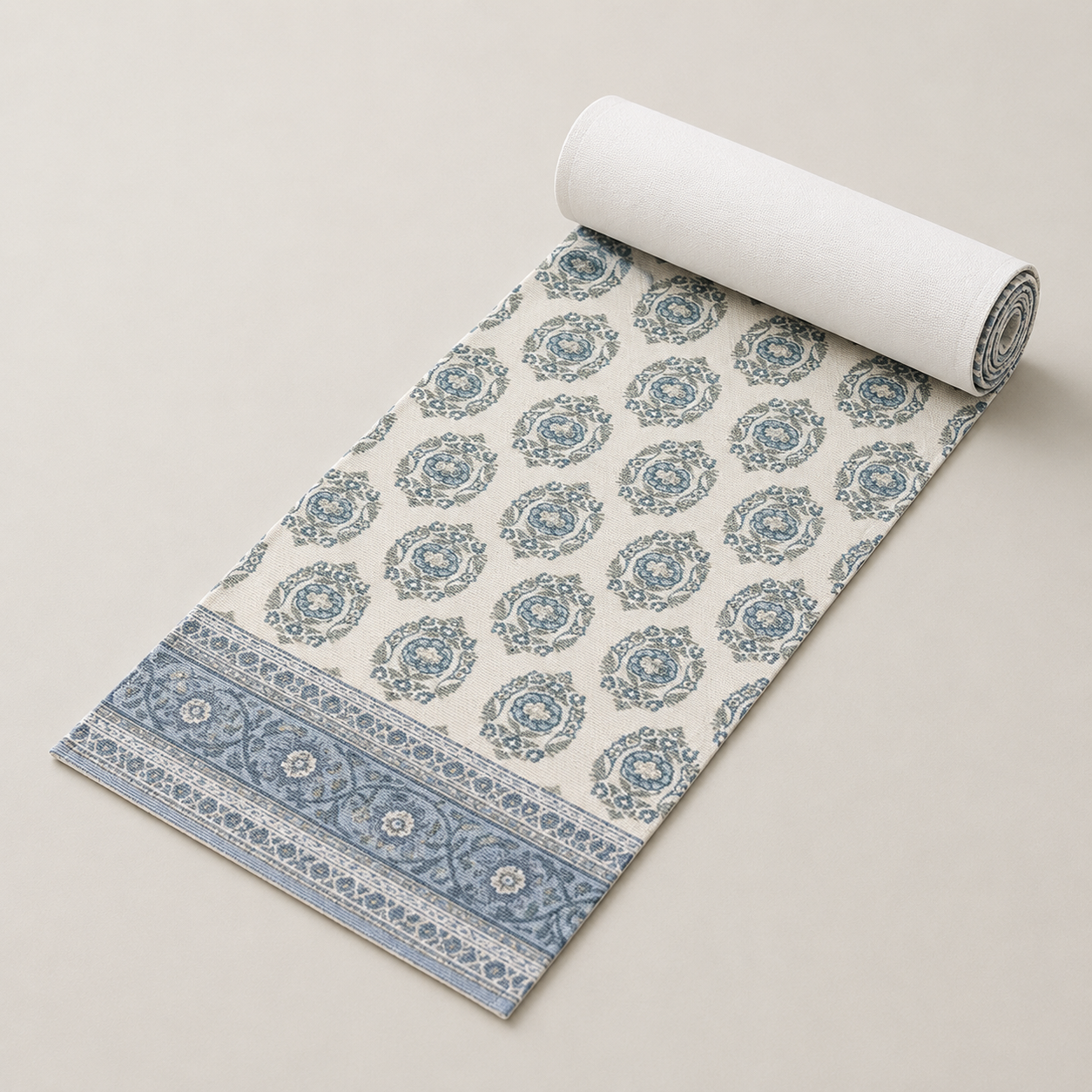 Cerulean Heritage Table Runner